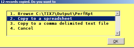 copy to a spreadsheet